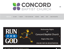 Tablet Screenshot of concordbaptist.com